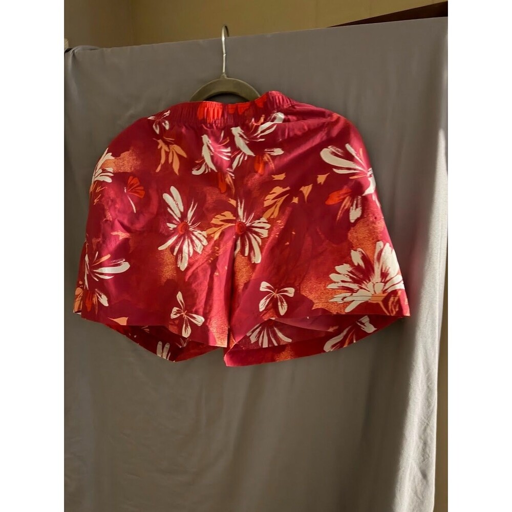 Columbia Sandy River II Women's XL 5" Shorts Red Floral Bird Print NWT